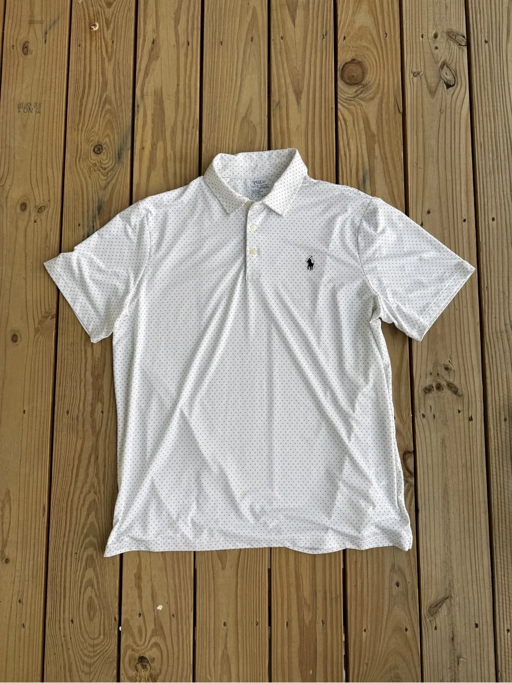 Polo Ralph Lauren Performance Golf Polo Men’s Size XL Blue White Polka Dots